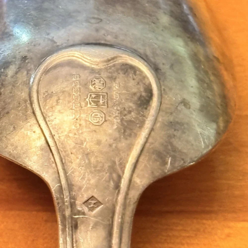 Gorham Old French Sterling Silver Table Serving Spoon 8.5